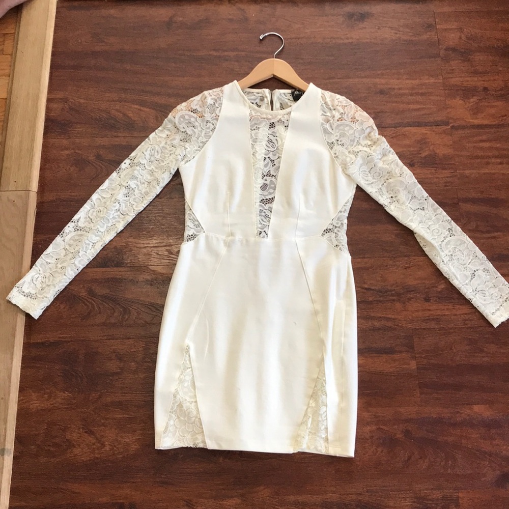 White Lace Tight Dress